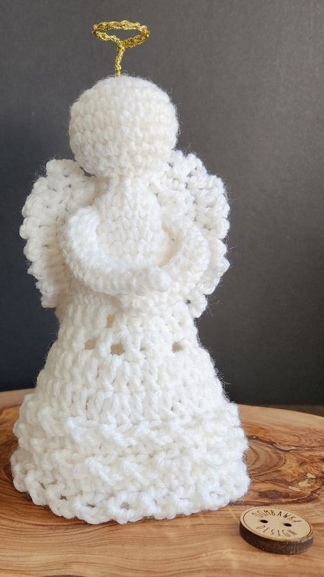 Crochet Christmas Angel, Angel Crochet Pattern Free, Crochet Angel Pattern, Angel Pattern, Crochet Christmas Ornaments Free, Christmas Crochet Patterns Free, Crochet Angels, Crochet Angel, Medium Weight Yarn