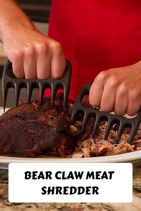 Save time and add tons of fun to your meal prep with this bear claw meat shredder. Tear through beef, chicken, pork or fish with these bearlike paws! Meat Shredder, Pork Chicken, Bear Claw, Bear Claws, Bear Paws, Foodie Gifts, Foodie Recipes, Food Gifts, Pulled Pork