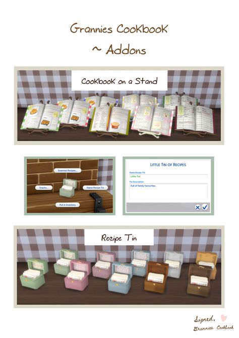 Sims 4 Food Cc, Sims 4 Pc, The Sims 4 Mod, Sims 4 Kitchen, The Sims 4 Pc, Cook Book Stand, Recipe Tin, Sims 4 Cc And Mods, Sims 4 Furniture