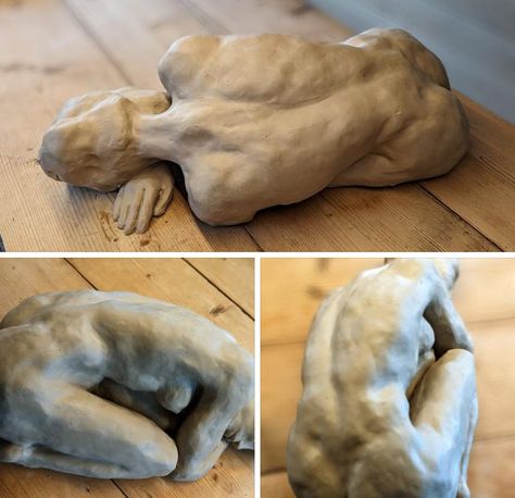 Human Form Sculpture, Cool Clay Sculptures, Art Sculpture Aesthetic, Ceramic Imprint, Cool Sculptures, Human Statue, Sculpture Art Projects, Sculpting Tutorials, Ceramic Sculpture Figurative