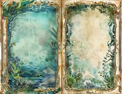 Fairytale Book Pages, Storybook Background, New Journal Ideas, Scrapbook Pieces, Cottagecore Diy, Paint Journal, Steampunk Scrapbook, Botanical Study, Books Are Magic