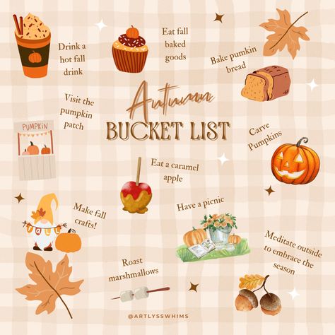 🍂✨ Autumn is officially here! Here's my seasonal bucket list filled with cozy activities and witchy fun. What are you excited to do this fall? 🍁🎃 #fallfun #autumnvibes #fallbucketlist #cozyseason #autumnadventures #pumpkinspice #autumncrafts #seasonaljoy #WitchyVibes #selfcare #naturelovers #autumnbucketlist #fallbucketlist #patreon #patreoncreator #autumnactivities Pumpkin Bucket, Fall Bucket List, Autumn Crafts, Fall Baking, Autumn Activities, Fall Fun, Caramel Apples, Fall Vibes, Pumpkin Patch