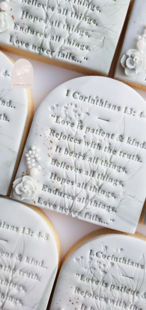 Christian Wedding Favors For Guests, Bridal Shower Christian Ideas, Christian Wedding Favors, Christian Bridal Shower Ideas, Christian Gift Shop, Scripture Gift, Bridal Shower Cookies, Engagement Favors, Gift Shops