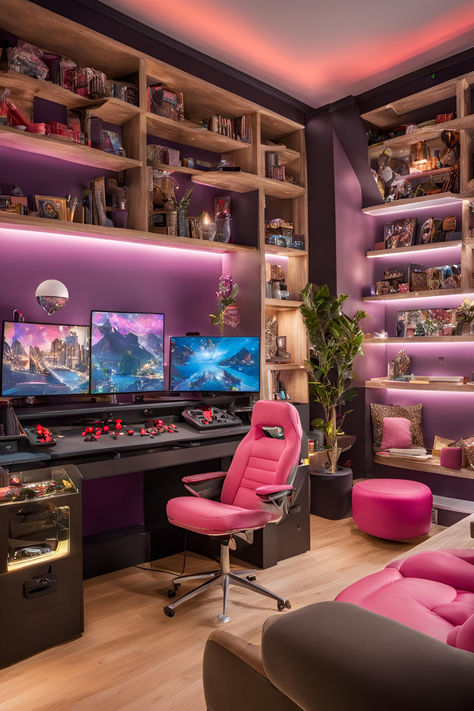 ⭐⭐⭐⭐ reviewed or better on all items! | | Transform your space with this ultimate gaming room! Featuring a custom LED setup, ergonomic gaming chair, and triple monitor display. Perfect for immersive gameplay. Check out my affiliate links to shop these items and elevate your gaming experience! #gaming #homedecor #gamingroom #womeningaming Triple Monitor Setup, Ultimate Gaming Room, Monitor Setup, Gaming Room, Gaming Setup, Gaming Chair, Affiliate Links, Game Room, Gaming