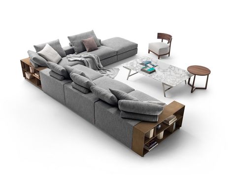 Groundpiece Flexform, Flexform Sofa, Sofa Layout, Antonio Citterio, Modern Interior Decor, Modul Sofa, Diy Sofa, Home Design Living Room, Outdoor Sectional Sofa