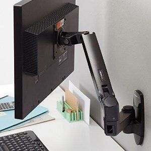 Monitor Wall Mount Ideas, Wall Mounted Computer, Wall Mounted Monitor Home Office, Computer Monitor On Wall, Hidden Computer Monitor, Monitor Mounting Ideas, Wall Mounted Monitor, Wall Mount Monitor, Mounted Monitor