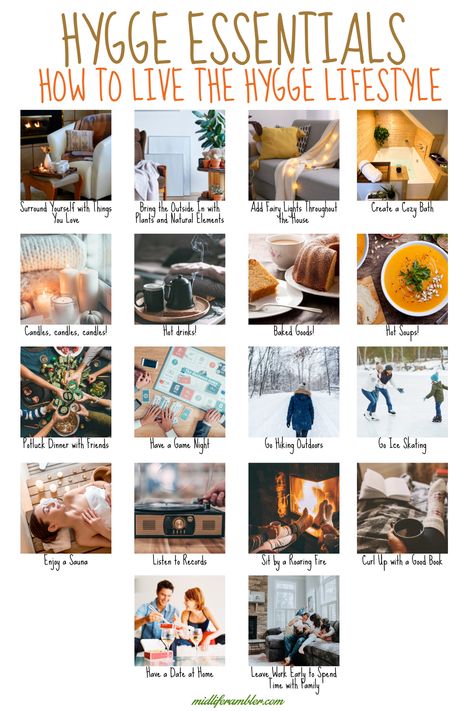 How To Live A Hygge Lifestyle, Colorful Hygge Decor, Rainy Day Hygge, Hygge Aesthetic Living Room, Hygge Outdoor Space, Hygge Lifestyle Photography, Hygge Movies, Hygge Baking, Hygge Aesthetic Outfit