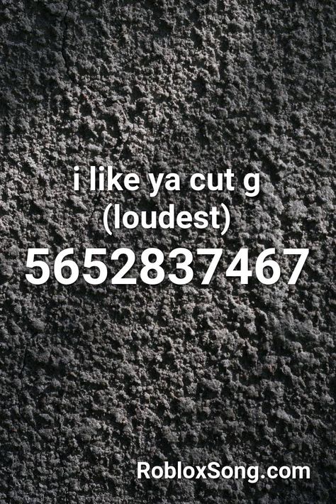 I Like Ya Cut G (loudest) Roblox ID - Roblox Music Codes Roblox Sound Codes, Roblox Sound Id Codes 2023, Roblox Photo Id Codes Funny, Roblox Piano Sheet Music, Bloxburg Music Codes 2023, Roblox Image Id Codes Funny, Bloxburg Song Codes, Roblox Boombox Code, Bloxburg Music Codes