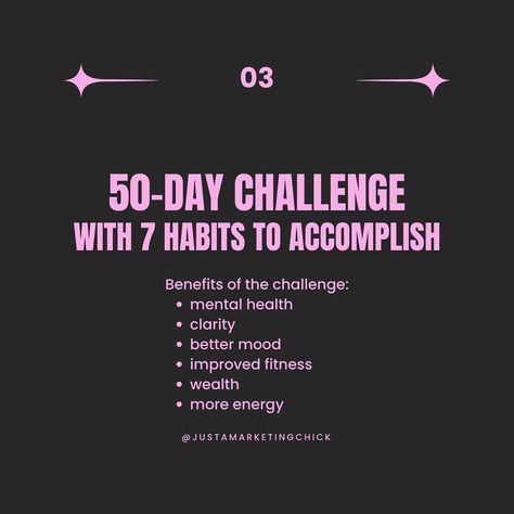 Project 50 Challenge: 50 days and 7 rules to follow… You in?! #project50 #project50challenge #selflove #entrepreneur #top1percent @somstudios Project 50 Challenge, 50 Challenge, Project 50, Winter Arc, 7 Habits, June 19, Follow You, Good Mood, Self Love