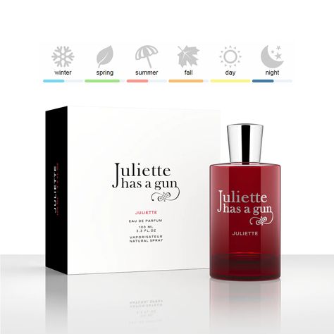 BORN TO BE ICONIC Juliette has a Gun - Juliette EDP ▪️ Top Notes: Black Cherry, Pink Pepper ▪️ Heart Notes: Absolute Jasmine, Cashmeran ▪️ Base Notes: Ambroxan, Tonka Fever A fragrance for those seeking to stand out. A very sensual fragrance with a long-lasting trail. A fruity floral, imbued with education, elegance, and a subtle hint of provocation, for powerful women. To be the one and only one in the spotlight, "add to cart" now. #ShopNow #AscentLuxuryCosmetics #JulietteHasAGun #Fragance Best Cherry Perfumes, Cherry Scented Perfume, Black Cherry Perfume, Not A Perfume Juliette, Female Fatale Perfume, Black Cherry, Women Fragrance, Powerful Women, Shop Now