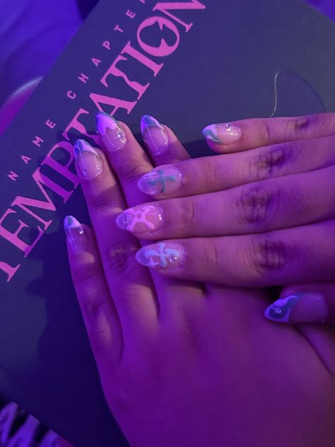 Txt Themed Nails, Tomorrow X Together Nails, Txt Inspired Nails, Txt Nails, Mail Inspo, Romantic Nails, Chandler Riggs, Inspired Nails, Nails Nails