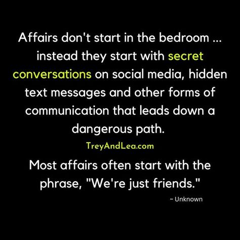 Trey & Lea on Instagram: "If you've locked your spouse out of your phone to hide things from them ... or if you're deleting texts so your spouse won’t see them ... you're not headed towards cheating, you're already there. Don't do this! ❤️ Follow Trey & Lea for more marriage & family tips. IMPROVE YOUR MARRIAGE WITH: The Workshop The Podcast The Books . TreyAndLea dot com . (Always DM for credit or removal) . Photo Credit . . . . . . . . . #MarriageHumor #MarriageTip  #marriagegoals  #Marriag Unfaithful Quotes, Deleting Texts, Spouse Quotes, Some Love Quotes, Cheating Spouse, Family Tips, Phone Quotes, Cheating Quotes, Marriage Humor