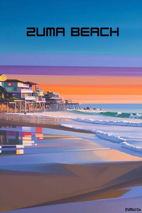 Zuma Beach, Urban Beach, Beach Posters, Posters And Prints, Travel Posters, Surfing, Travel, Quick Saves