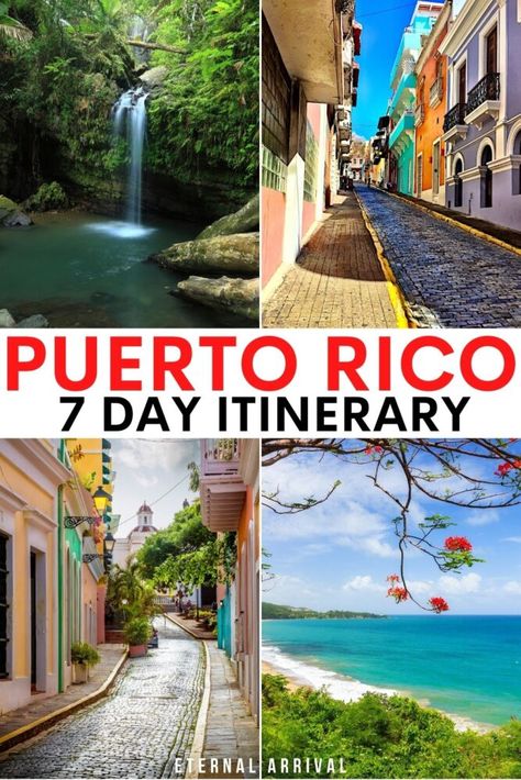 7 Days in Puerto Rico: Itinerary for a Magical Trip - Eternal Arrival Puerto Rico Itinerary, Puerto Rico Map, Puerto Rico Trip, Puerto Rico Vacation, Puerto Rican Culture, Vacation Essentials, Vacation Itinerary, Fajardo, Caribbean Vacations