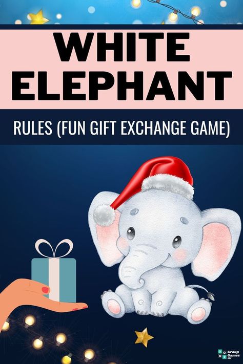 Official White Elephant Rules (Fun Gift Exchange Game) White Elephant Game Ideas, White Elephant Game Rules, White Elephant Exchange Games, White Elephant Gift Exchange Rules, White Elephant Rules, Gift Exchange Rules, Gift Exchange Dice, Gift Exchange Game, White Elephant Christmas