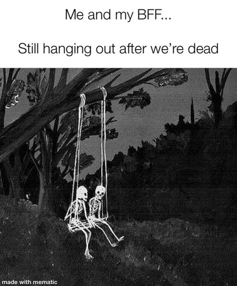 Me and my BFF still hanging out after we’re dead. Lol Image Halloween, Wal Art, 다크 판타지, Skeleton Art, A Skeleton, Spooky Scary, Wow Art, Halloween Wallpaper, Skull Art