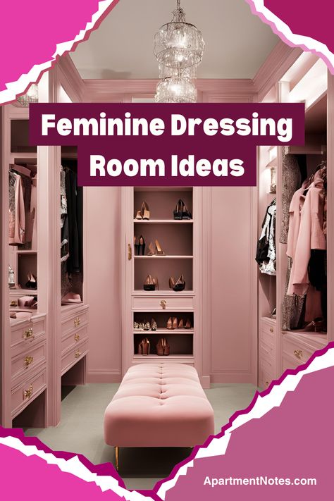 Create your personal sanctuary with these gorgeous feminine dressing room ideas! 🛋️💄 Soft colors, pretty lighting, and stylish storage solutions await. Learn how to add elegance with antique mirrors, floral wallpaper, and more. Ready to design a space that makes you feel fabulous? Dive into our inspiring guide now! Feminine Dressing, Shabby Chic Wall Art, Dressing Screen, Chic Organization, Ruffle Curtains, Art Deco Vanity, Antique Vanity, Elegant Mirrors, Antique Mirrors