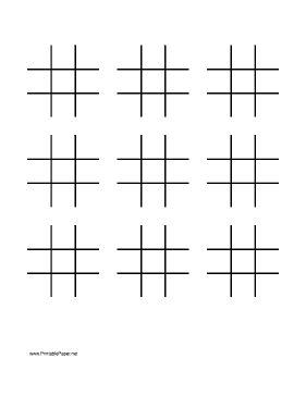 Will you be X's or O's? Print out this template of six tic-tac-toe games and have some old-fashioned fun. Free to download and print Tic Tac Game, Tic Tac Toe Printable Game Boards, Giant Tic Tac Toe, Sew Tic Tac Toe Game, Tic Tac Toe Choice Board Reading, Yahtzee Score Sheets, Travel Binder, Trip Games, Sheet Protector