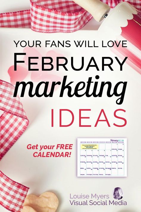 Your audience will LOVE these February marketing ideas! CLICK to download a FREE printable content inspiration calendar. Engage with fun holiday content, and enjoy the love. | #LouiseM #SmallBusinessTips #ContentMarketing #Calendar #SocialMediaMarketing #Printable #Holidays February Facebook Engagement Posts, Seo Quotes, Marketing Schedule, Solopreneur Tips, Content Inspiration, Twitter Tips, Instagram Marketing Strategy, Marketing Calendar, Content Calendar