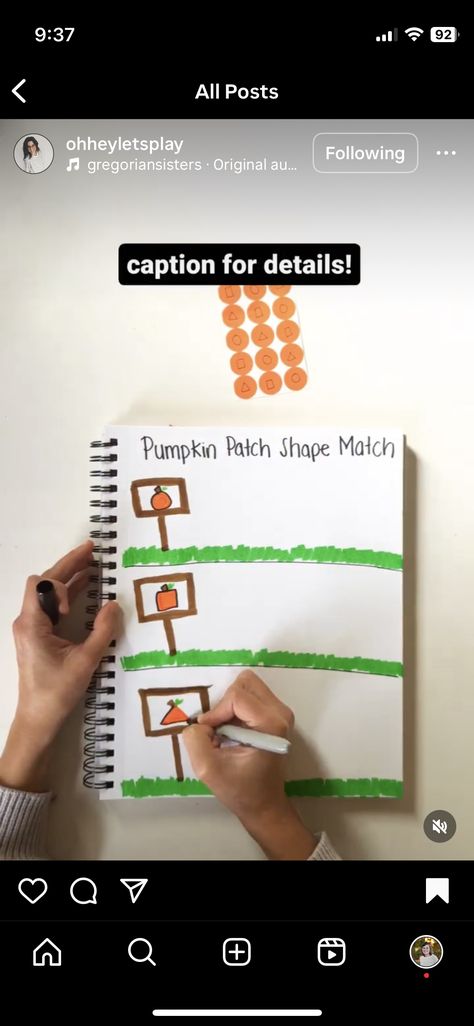 Fall Preschool Journal Ideas, Fall Learning Journal, Preschool Notebook, Shape Practice, Toddler Journal, Kiddie Academy, Morning Baskets, Harvest Activities, Activity Journal