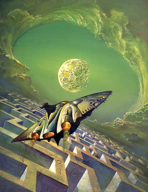 Bruce Pennington - Legends of SF Art Vol.6 | HubPages Bruce Pennington, Man In The Maze, Sci Fi Background, Sci Fi Wallpaper, Science Fiction Artwork, 70s Sci Fi Art, Arte Peculiar, Sf Art, Scifi Fantasy Art