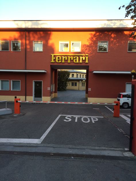 F1 Garage, Factory Entrance, Ferrari In Italy, Ferrari Pov Drive, Maranello Italy, Ferrari Factory, Ferrari Factory Italy, Ferrari Dealership, Ferrari World