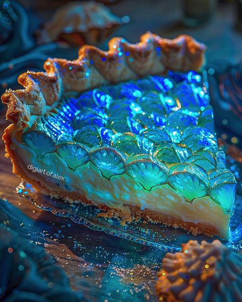 🌊Ocean-inspired tartes🌊 *made with love and AI* Please tag @digiart.of.alex if you repost my creations. #oceanart #cakelover #cakeoftheday #cakeinspo #cakedesign #oceanartwork #instafood #foodgasm Ocean Theme Snacks, Fancy Sweets, Mermaid Food, Ocean Things, Fairytale Food, Magical Food, Ocean Food, Monster Food, Fairy Food