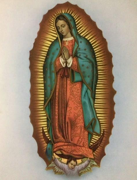 Virgen Mary Tattoo, Catholic Stickers, Inspirational Sculpture, Virgin Mary Tattoo, Mexican Art Tattoos, Mary Art, Virgin Mary Art, Mexican Culture Art, Virgin Of Guadalupe