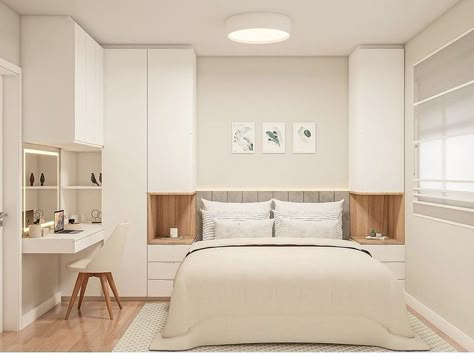 Bedroom Built Ins, Small Bedroom Interior, Small Bedroom Storage, Small Room Design Bedroom, Bedroom Redesign, Wardrobe Design Bedroom, Bedroom Decor Design, Bedroom Bed Design, Small Room Design