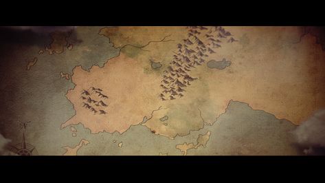 The world of Talliareum : Map sequence scene on Behance Map Animation, Map Globe, Kickstarter Campaign, The Map, Vintage Map, Color Correction, After Effects, Fantasy Art, Vintage World Maps