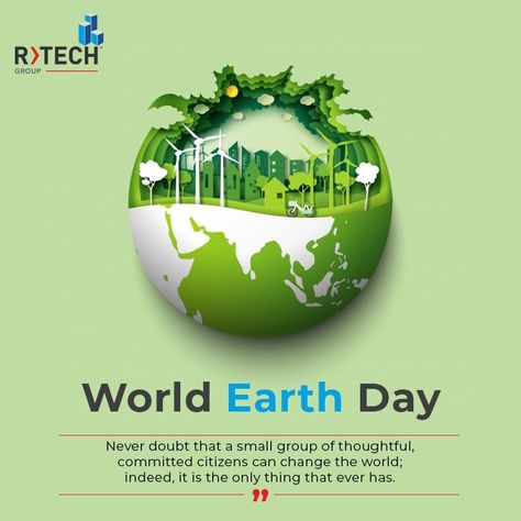 Go green before the green goes! It's time to make the earth a more sustainable and livable place by keeping it natural, green and healthier! Happy World Earth Day  #WorldEarthDay #RTechGroup #GoGreen #Earth #StayHomeStaySafe