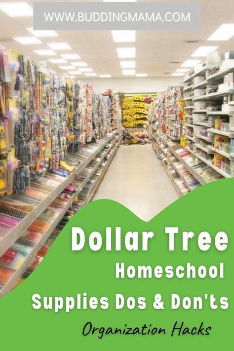 Dollar Tree Homeschool Supplies Dos and Don'ts [Organization Hacks] – Budding Mama Diy Homeschool Organization, Dollar Tree Education Ideas, Organization For Homeschooling, Homeschool Room Organization Storage, School Room Organization Homeschooling, Boho Homeschool Room Ideas, Dollar Store Homeschool, Minimal Homeschool Organization, Organize Homeschool Curriculum