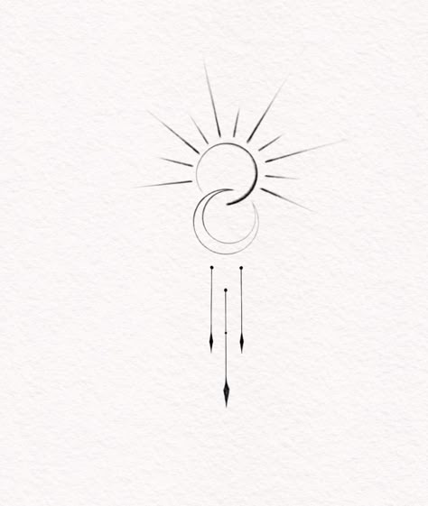 Harmony Tattoo, Tattoo Sonne, Moon Sun Tattoo, Boho Tattoos, Leo Tattoos, Small Pretty Tattoos, Moon Tattoo Designs, Bff Tattoos, Sun Tattoos