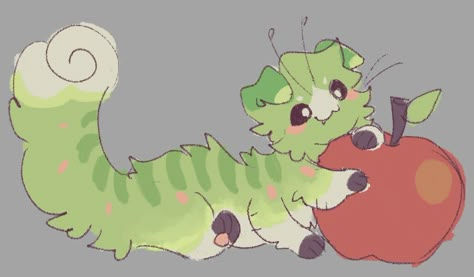 Silly Creature Art, Dinosaur Cat Drawing, Manokit Fursona Art, Snail Oc Art, Plush Character Design, Duck Fursona, Green Fursona, Aesthetic Fursona, Cute Creatures Art