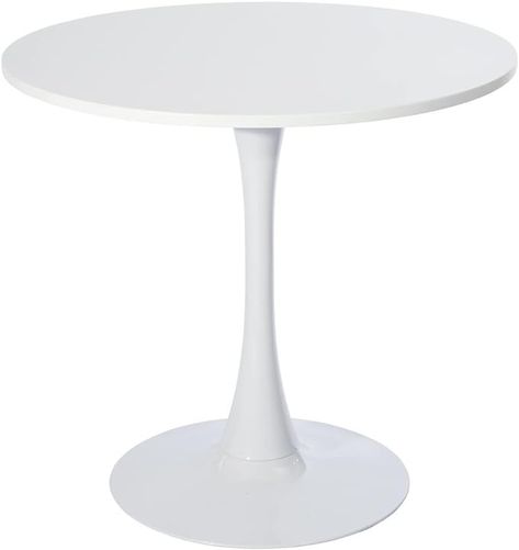 Amazon.com - FurnitureR Dining Table 31.5''Kitchen Dining Table Modern Mid Century Round Top Pedestal Table for Dining Living Room Office Cafe Circle Side Table Leisure Table Simple Assembly, White - Tables Circle Side Table, White Tables, Dining Table Modern, Modern Mid Century, Table Modern, Dining Living Room, Pedestal Table, Office Cafe, Modern Dining Table