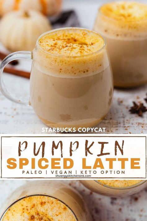 Copycat Starbucks Pumpkin Spice Latte, Psl Recipe, Warm Drinks Recipes, Vegan Pumpkin Spice Latte, Paleo Pumpkin Spice, Healthy Pumpkin Spice Latte, Pumpkin Spice Creamer, Homemade Pumpkin Spice Latte, Starbucks Pumpkin Spice Latte