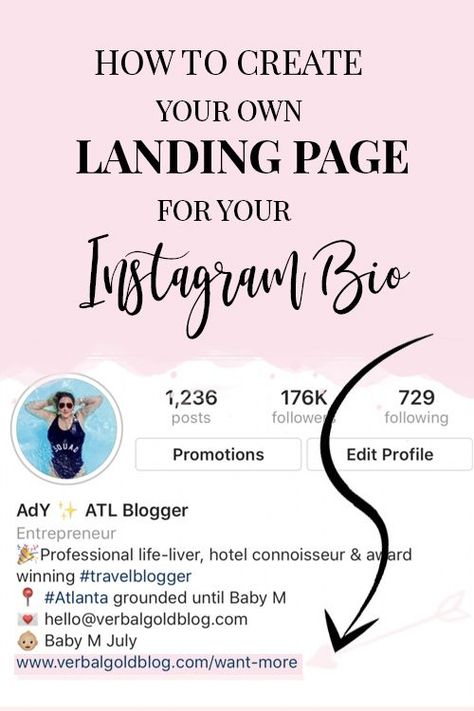 A step by step tutorial on how to create your blog's own landing page for your Instagram bio without Link Tree! Theme Words, Digital Marketing Trends, About Me Blog, Blogging Advice, You Better Work, Instagram Bio, Create Website, Simple Words, Blog Traffic