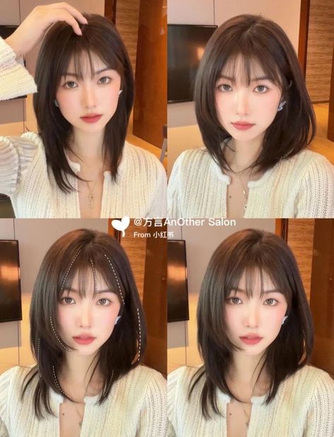 Short Hair And Bangs, Wash And Go Styles, Layered Haircuts For Medium Hair, Bangs With Medium Hair, Asian Short Hair, Hairstyles For Layered Hair, Wash And Go, Shot Hair Styles, Hair Bob