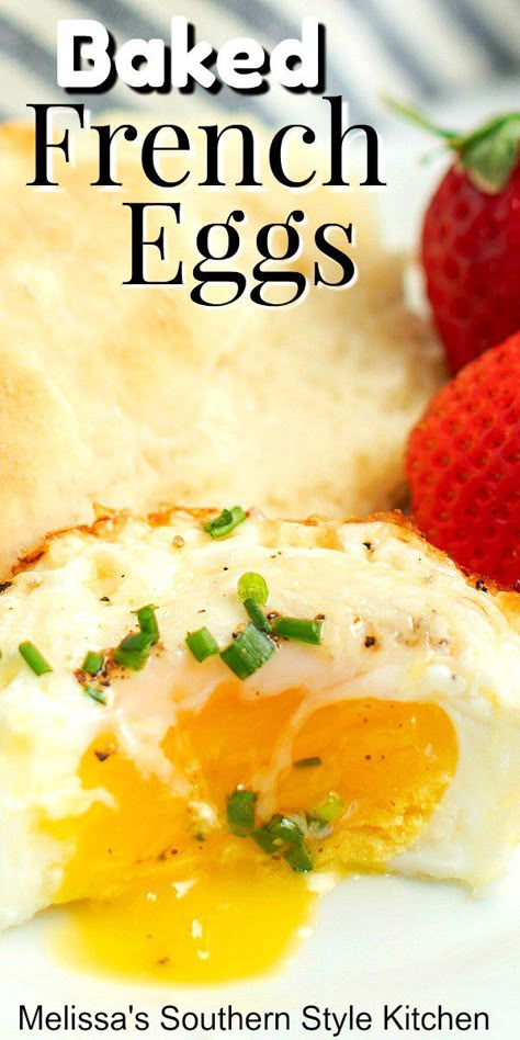 French Baked Eggs, Brunch Egg Dishes, French Eggs, Best Egg Recipes, Baked Eggs Recipe, Eggs Recipes, Egg Fast, Eggs Breakfast, Breakfast Eggs