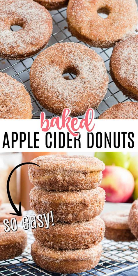 Apple Pie Donut, Cider Donuts Recipe, Apple Cider Donuts Recipe, Apple Cider Donuts Baked, Homemade Apple Cider, Pantry Ingredients, Apple Cider Donuts, Baked Apple, Homemade Donuts