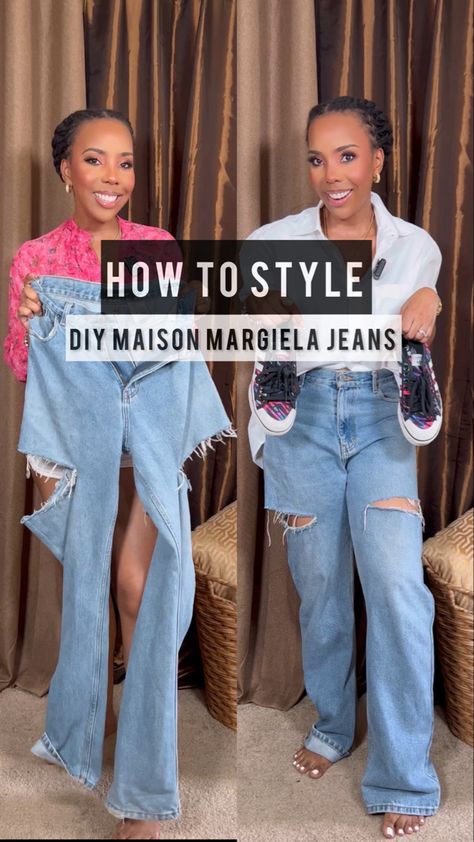 If you’ve been wanting these maison margiela baggy jeans then this diy casual jean style for spring and summer could give you some inspo to recreate it. tap to watch the full video. Margiela Jeans Outfit, Maison Margiela Jeans Outfit, Baggy Jeans Outfit Summer, Casual Baggy Jeans, Clothes For Women Over 60, Margiela Jeans, Baggy Jeans Outfit, Style For Spring, Jeans Outfit Summer