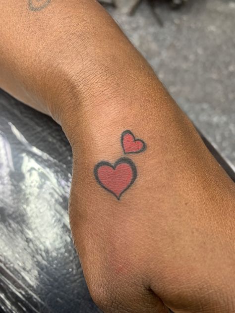 My fab heart tattoo Different Heart Tattoos, Heart Tattoo Filled In, Large Heart Tattoo, Big Heart Tattoo, Red Heart Tattoos, Small Heart Tattoos, Red Ink Tattoos, Best Friend Outfits, Dope Tattoos For Women