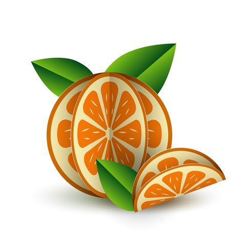 Orange Paper Craft, Paper Craft Videos, 3d Paper Crafts, Orange Art, Fruit Plants, Orange Fruit, Exotic Fruit, Mandarin Orange, 3d Paper