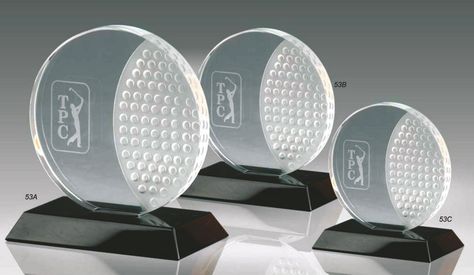 Golf Trophy Ideas, Golf Awards, Tennis Trophy, Golf Trophy, Golf Trophies, Crystal Trophy, Trophy Collection, Acrylic Trophy, Crystal Awards