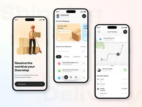 Best Parcel Delivery App Design by CMARIX TechnoLabs on Dribbble Delivery App Design, Best App Design, Dashboard Mobile, Driver App, App Home Screen, App Design Layout, Ux Mobile, Visual Communication Design, Mobile App Design Inspiration