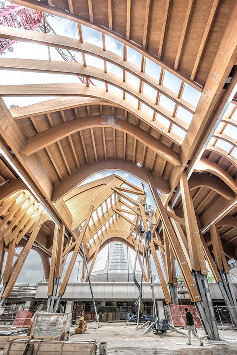 Timber Truss Design, Steel And Timber Architecture, Wood Structure Architecture, Timber Structure Architecture, Truss Structure Architecture, Heavy Timber Architecture, Timber Architecture Structure, Timber Structure Detail, Truss Structure Architecture Building