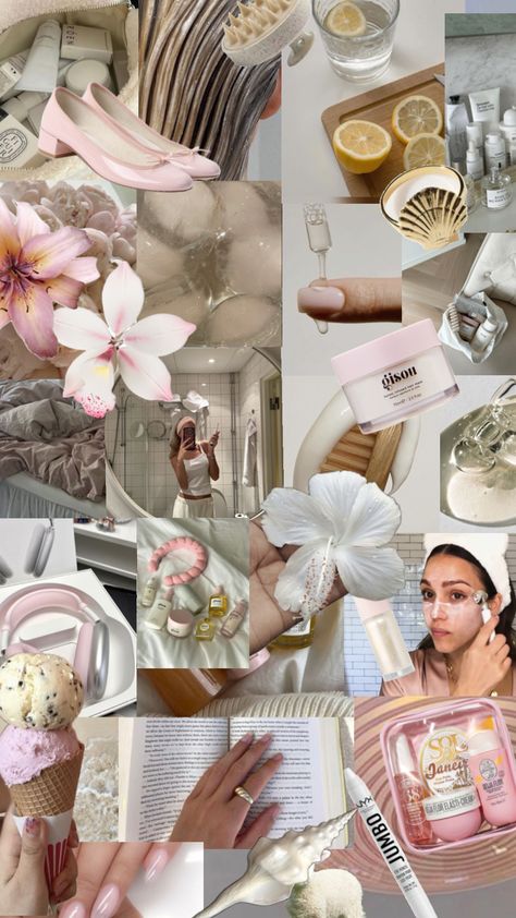 Mood board of the day #pink #girly #cleangirlasethetic #clean #beauty Aesthetic Vision Board Collage, College Dorm Mood Board, Mood Boards Aesthetic Fashion, Girly Mood Board, Pink Mood Board Aesthetic, Pinterest Board Aesthetic, September Mood Board, Art Mood Board, Girly Collage