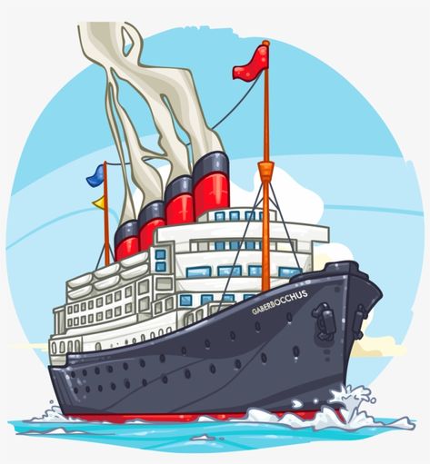 Ship Cartoon Images, Cruise Ship Cartoon, Cruise Ship Drawing, Cruise Drawing, Titanic Cartoon, Titanic Birthday, Cruise Ship Design, Cartoon Png Transparent, Cruise Ship Pictures