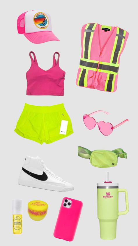 #preppy #neon #costume #halloween #dance #glow #madz #pinterest #shuffle Neon Outfits Party Night, Neon Halloween Costume, Neon Outfits Party, Neon Costume, Pinterest Shuffle, Outfits Party Night, Neon Party Outfits, Spirt Halloween, School Dance Outfits