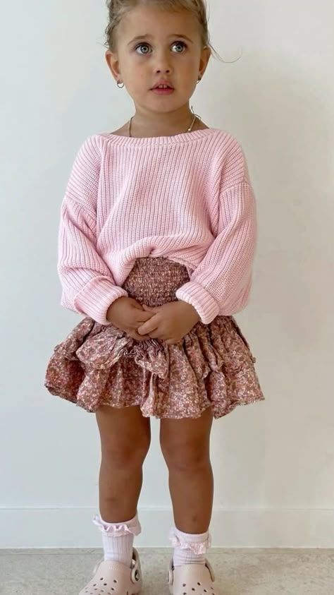 Toddler Outfits Girl, Baby Girl Fits, Girls Fashion Kids, Childrens Outfits, Toddler Fits, Toddler Ootd, Kids Outfits Daughters, Toddler Girl Fashion